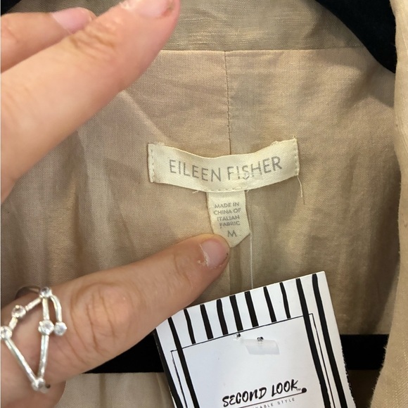 Eileen Fisher Tan Blazer Tailored Suit Jacket - Picture 2 of 5